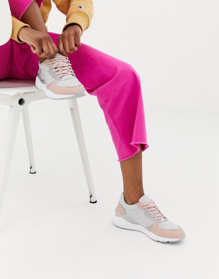 Blink Runner Lace Up Sneakers - Gray