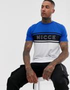 Nicce T-shirt Large Chest Logo In Navy - Navy