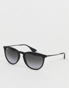 Ray-ban Erika Keyhole Sunglasses In Black Rb4171 622/8g