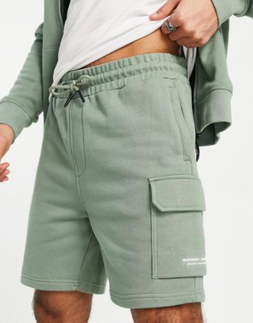 Marshall Artist Siren Cargo Shorts In Green