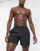 Adidas Badge Of Sport Logo Swim Shorts In Black