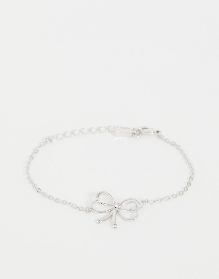 Ted Baker Heart Bow Pendant Bracelet - Silver