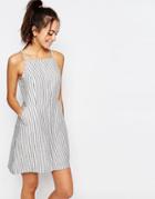 New Look Stripe Linen Dress - Multi