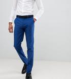 Farah Skinny Fit Suit Pants In Blue - Blue