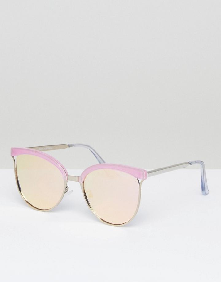 Quay Australia Stardust Cat Eye Sunglasses In Pink - Pink