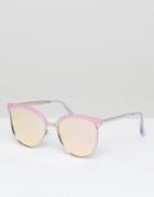 Quay Australia Stardust Cat Eye Sunglasses In Pink - Pink