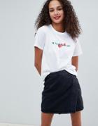 Asos Design Christmas T-shirt With Naughty List Print - White