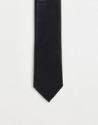 Gianni Feraud Plain Satin Tie-black
