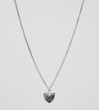 Reclaimed Vintage Inspired Sterling Silver Necklace With Shield Pendant Exclusive At Asos - Silver