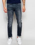 Edwin Jeans Ed-80 Slim Tapered Fit Cs Gray Stretch Mid Wash - Dark Trip Used