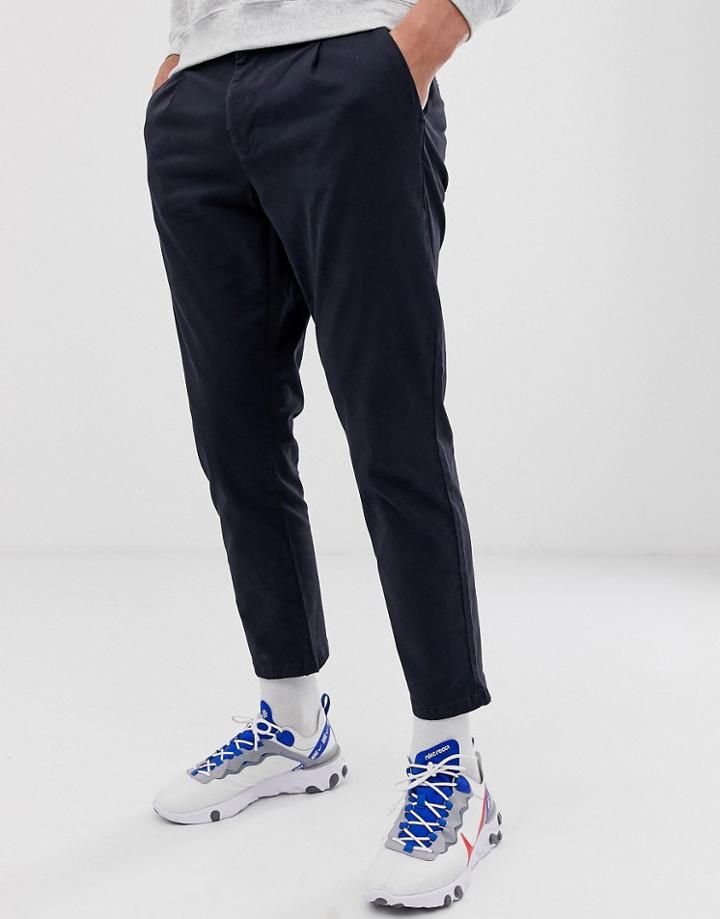 Only & Sons Cropped Chinos In Navy