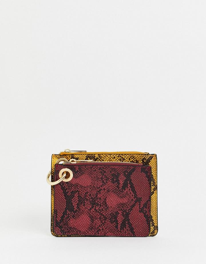 New Look Snake Print Coin Ladies' Wallet In Multicoloured - Multi