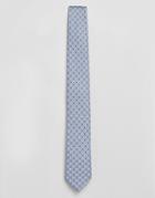 Jack & Jones Tie With Floral Print In Gray - Gray