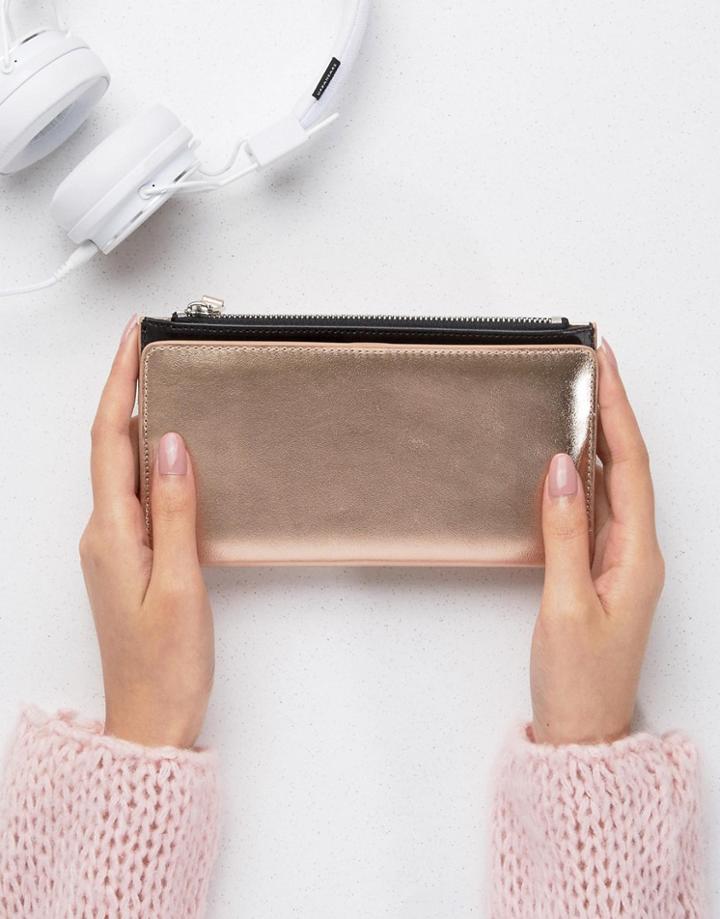 Monki Metallic Wallet - Gold