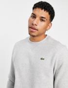 Lacoste Basic Crew Neck Sweatshirt In Gray-grey