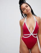 Free Society Swimsuit In Plum - Multi