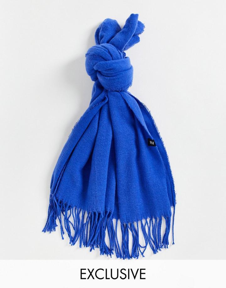 Reclaimed Vintage Inspired Unisex Blanket Scarf In Cobalt Blue-blues