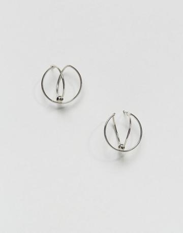Pieces Spiral Studd Earrings - Silver