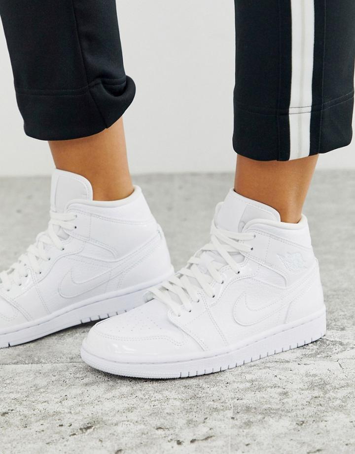 Nike Jordan 1 Mid White Sneakers