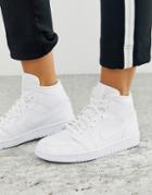 Nike Jordan 1 Mid White Sneakers