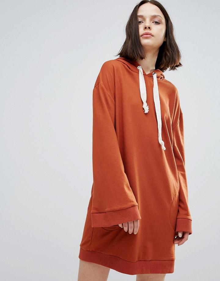 Twiin Notion Oversized Sweat Dress - Orange