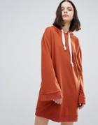 Twiin Notion Oversized Sweat Dress - Orange
