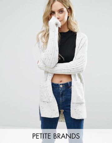 Miss Selfridge Petite Oversized Cardigan - Beige