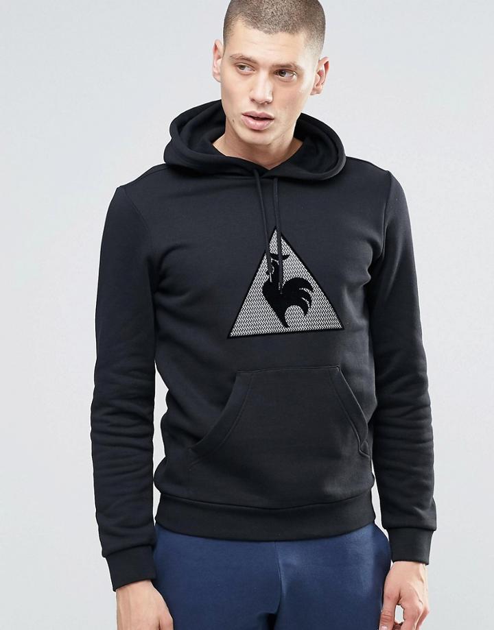 Le Coq Sportif Geo Jacquard Hoodie - Black