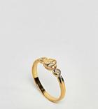 Asos Gold Plated Sterling Silver Vintage Style Icon Ring - Gold