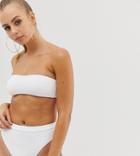 Missguided Mix And Match High Waist Bikini Bottoms In White - White