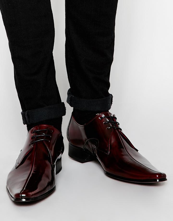 Jeffery West Center Seam Leather Shoes - Red