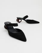 Mango Interest Heeled Shoe In Black - Black