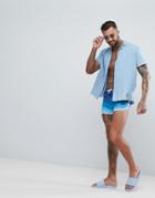 Hype Runner Swim Shorts In Navy Fade - Navy