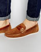 Red Tape Penny Loafers In Tan Suede - Tan