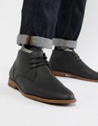 New Look Faux Leather Chukka Boot In Black - Black