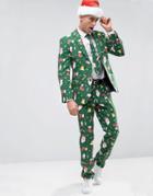 Opposuits Slim Holidays Suit + Tie - Blue