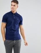 Ted Baker Polo Shirt With Pocket Detail And Sleeve Tipping In Navy - Navy