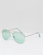 Jeepers Peepers Aviator With Mint Tinted Lens - Green