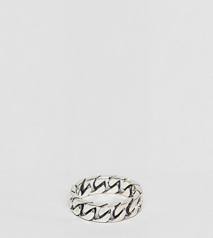 Seven London Silver Chain Ring In Sterling Silver - Silver