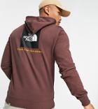 The North Face Red Box Hoodie In Burgundy Exclusive At Asos