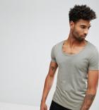 Asos Tall T-shirt With Deep Scoop - Green