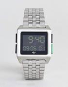 Adidas Z01 Archive Digital Bracelet Watch In Silver