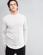 Jack & Jones Premium Silk Mix Sweater - Gray