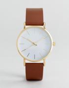 New Look Leather Clean Strap Watch - Tan