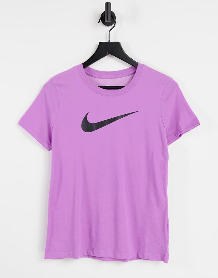 Nike Training Swoosh Crew Neck T-shirt In Pink