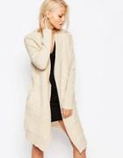 Religion Off Beat Ribbed Cardigan - Oatmeal