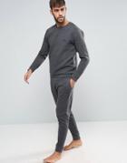 Boss By Hugo Boss Quilted Cuffed Joggers In Regular Fit Gray - Gray