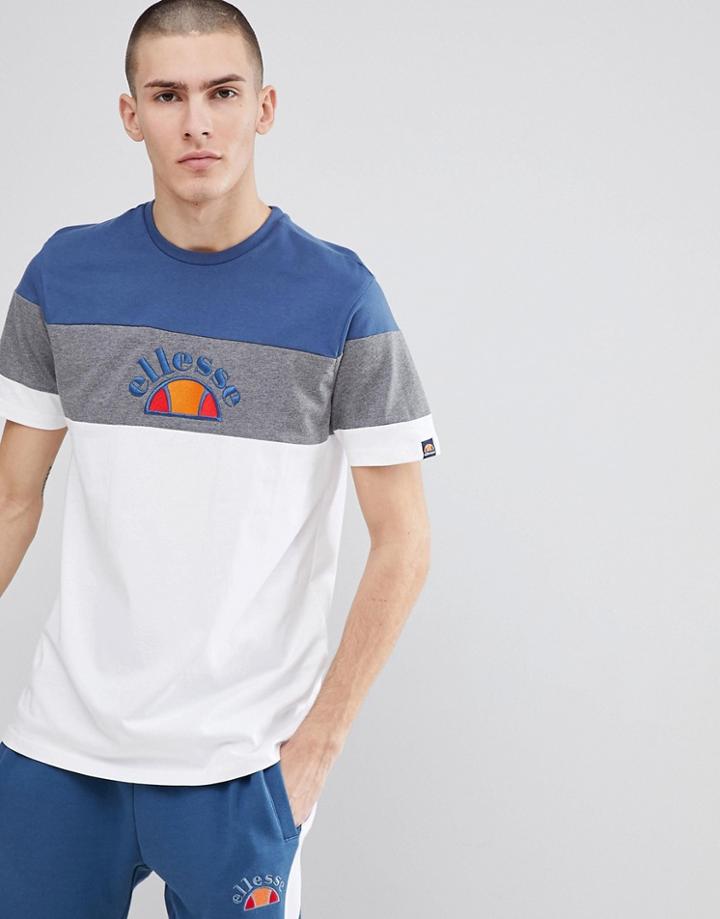 Ellesse Color Block T-shirt In White - White