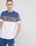 Ellesse Color Block T-shirt In White - White