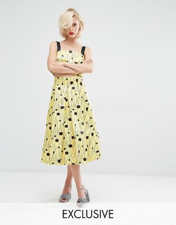 Horrockses Inky Spot Co Ord Full Midi Skirt